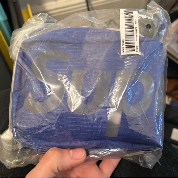Supreme Blue Logo Pouch